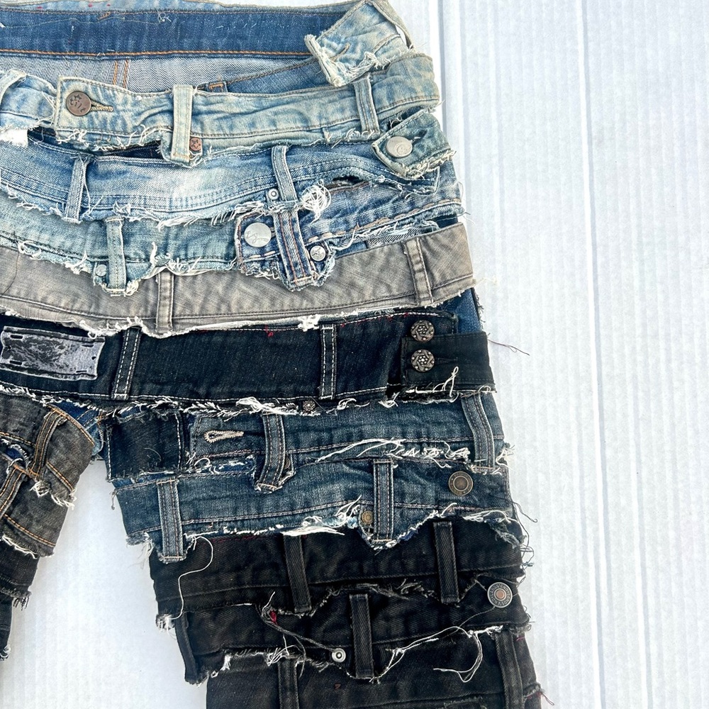 Strap Denim Shorts | Brick Denim - Picture 4 of 7
